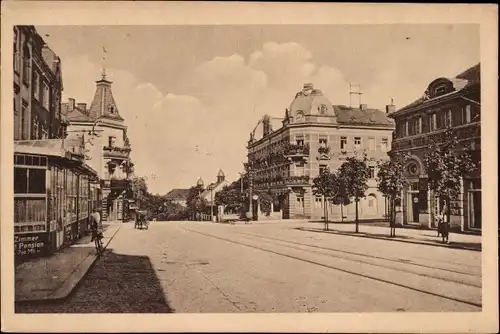 Ak Dresden Nordost Weißer Hirsch, Blick in die Bautzner Straße, Dr Lahmanns Sanatorium