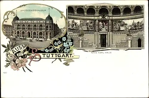 Litho Stuttgart in Württemberg, Karl König Halle, Landesgewerbemuseum