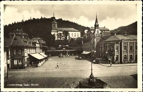 Ak Leutenberg in Thüringen, Partie am Markt