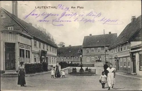 Ak Lautenthal Langelsheim im Oberharz, Partie am Platz