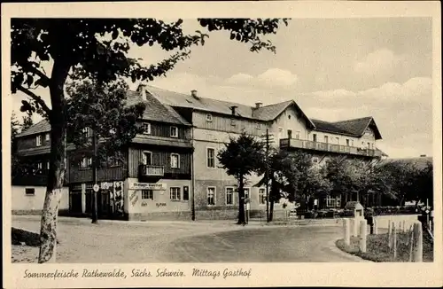 Ak Rathewalde Hohnstein Sächsische Schweiz, Mittags Gasthof