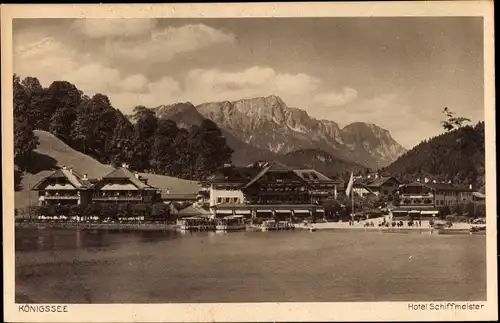Ak Königssee in Oberbayern, Hotel Schiffmeister