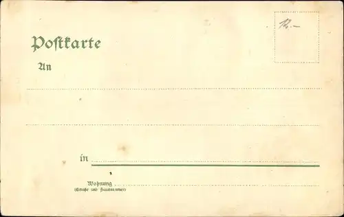 Litho Leipzig in Sachsen, zur Erinnerung an den ersten Besuch des Königs Georg, Nov. 1902