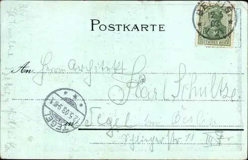 Mondschein Litho Bad Belzig in Brandenburg, Kirche St. Marien