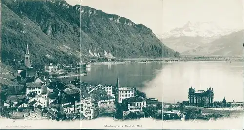 Klapp Ak Montreux Kanton Waadt Montreux et la Dent du Midi