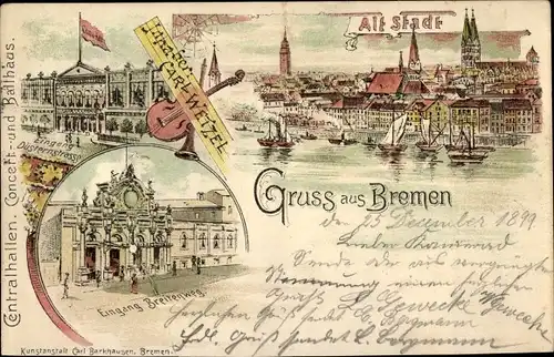 Litho Hansestadt Bremen, Centralhallen, Concert- und Ballhaus