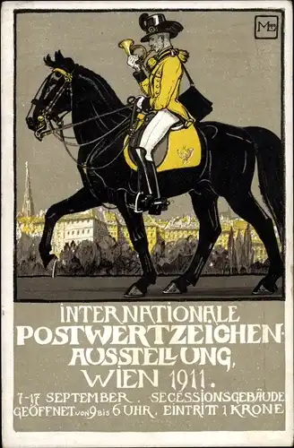 Künstler Ak Wien, Internationale Postwertzeichen Ausstellung 1911