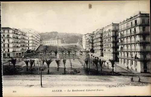Ak Alger Algier Algerien, Le Boulevard General Farre