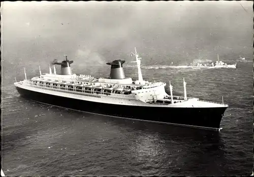 Ak Paquebot France, Dampfschiff auf See, CGT, French Line