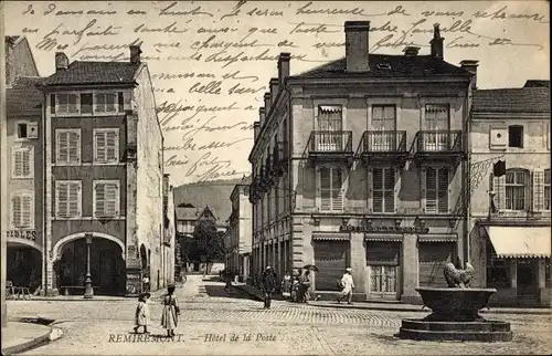 Ak Remiremont Lothringen Vosges, vue générale de l'Hôtel de la Poste
