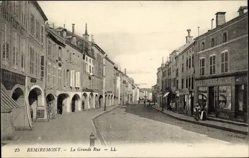 Ak Remiremont Lothringen Vosges, La Grande Rue