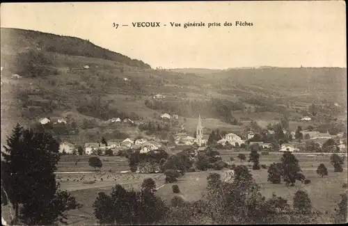 Ak Vecoux Vosges, Vue generale prise des Feches