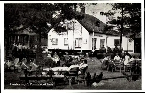 Ak Lunteren Ede Gelderland, 't Pannekoekhuis, Restaurant, Gartenbereich