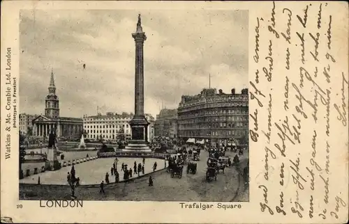 Ak London City England, Trafalgar Square