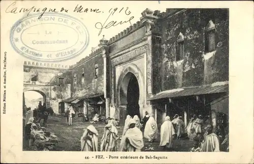 Ak Fès Fez Marokko, Porte exterieure de Bab-Saguma