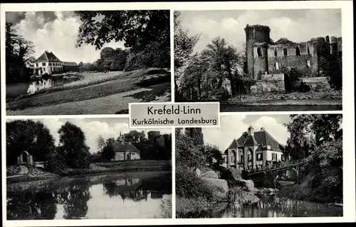 Ak Linn Krefeld am Niederrhein, Kurkölnische Landesburg