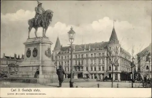 Ak Stockholm Schweden, Carl X Gustafs staty