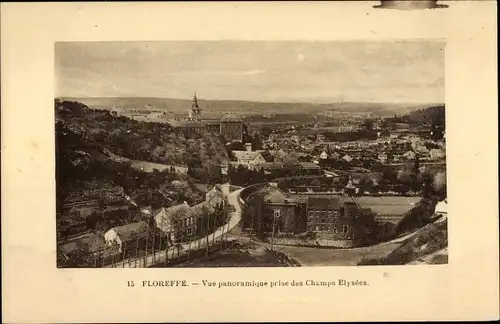 Ak Franière Floreffe Wallonien Namur, Vue panoramique prise des Champs Elysées