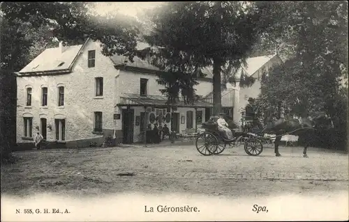 Ak Spa Wallonien Lüttich, La Geronstere, Kutsche