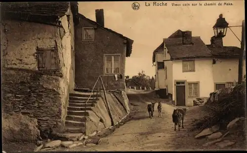 Ak Laroche La Roche en Ardennes Wallonien Luxemburg, Vieux coin sur le chemin Maka