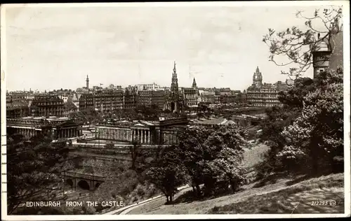 Ak Edinburgh Schottland, from the Castle, Panorama