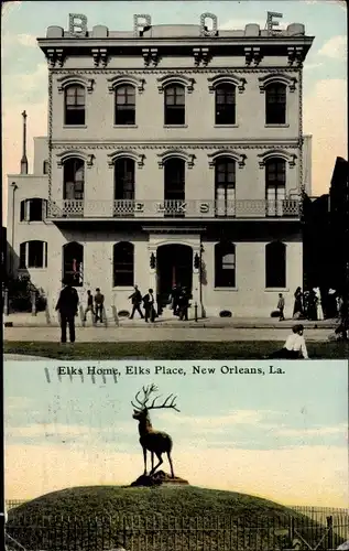 Ak New Orleans Louisiana USA, Elks Home, Elks Place