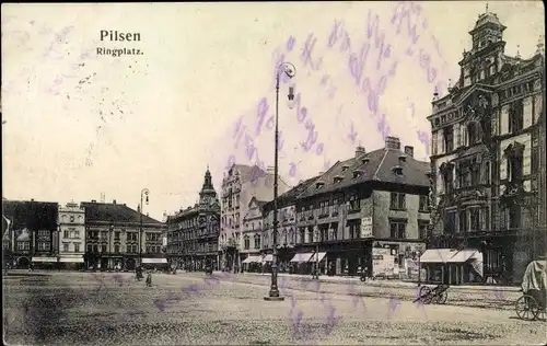 Ak Plzeň Pilsen Stadt, Ringplatz