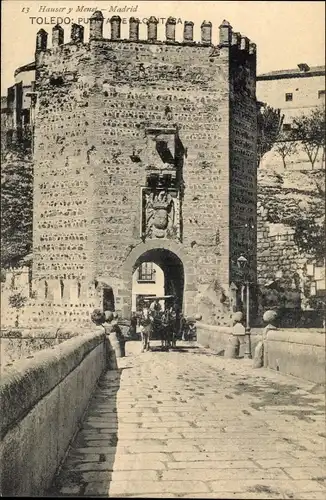 Ak Madrid Spanien, Hauser y Menet, Kutsche passiert Tor