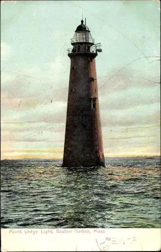 Ak Massachusetts USA, Minot Ledge Light Boston Harbor
