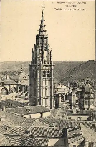 Ak Toledo Kastilien La Mancha Spanien, Torre de la Catedral
