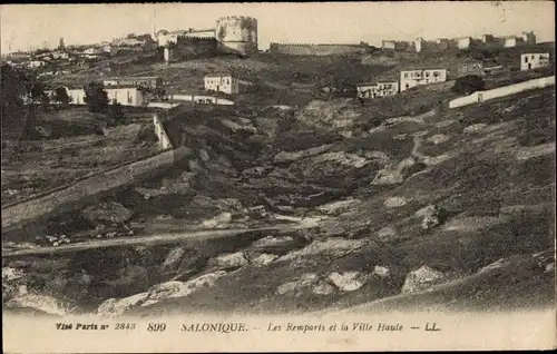 Ak Thessaloniki Saloniki Griechenland, Les Remparts et la Ville Haute