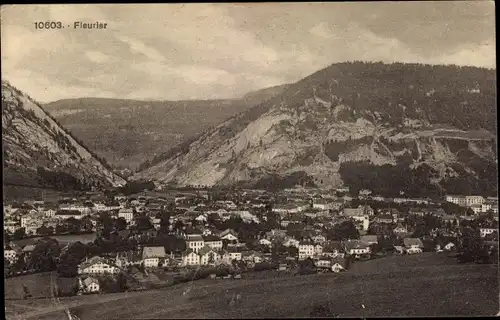 Ak Fleurier Val de Travers Kanton Neuenburg, Gesamtansicht