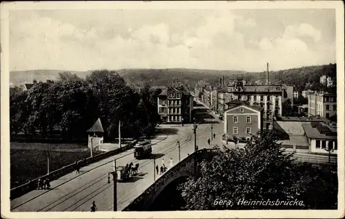 Ak Gera in Thüringen, Heinrichsbrücke