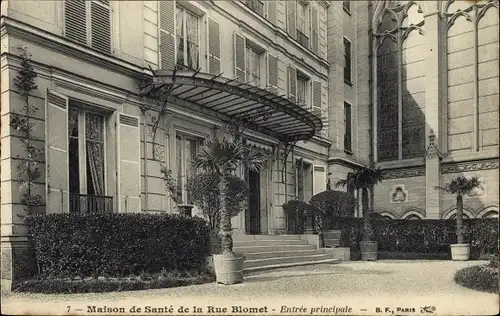 Ak Paris XV Vaugirard, Maison de Sante de la rue Blomet, Entree principale