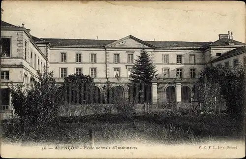 Ak Alencon Orne, Ecole normale d'Instituteurs, Schule