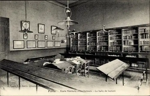Ak Paris XVI, Ecole Normale d'Instituteurs, La Salle de lecture