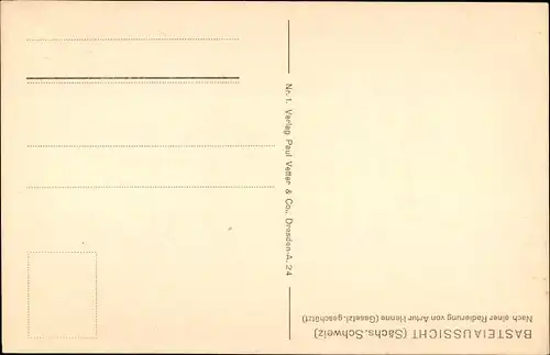 Künstler Ak Henne, Artur, Lohmen Sachsen, Basteiaussicht