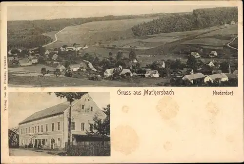 Ak Markersbach Bad Gottleuba, Niederdorf, Gasthof