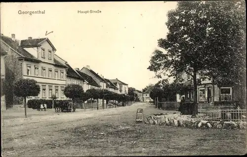 Ak Georgenthal in Thüringen, Hauptstraße, Wohnhäuser, Geschäftshaus