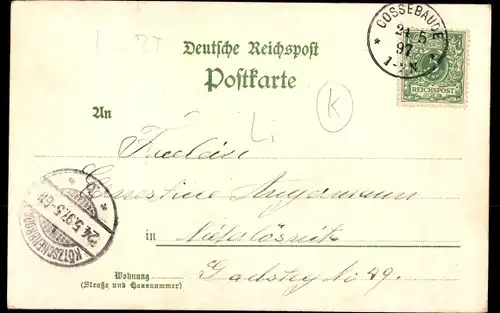 Litho Dresden West Cossebaude, Bergrestaurant, Amselgrund