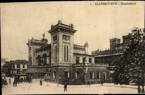 Ak Saarbrücken im Saarland, Hauptbahnhof