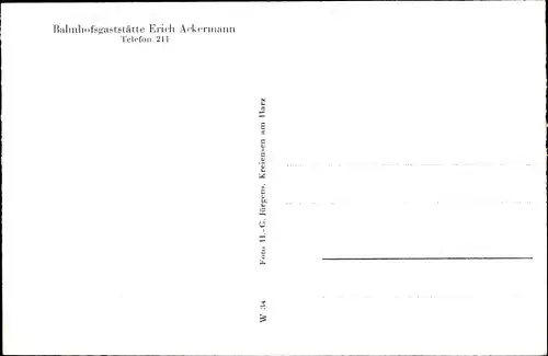 Ak Kreiensen Einbeck, Leinebrücke, Rathaus mit Volksbank, Bahnhof Ostseite, Teilansicht