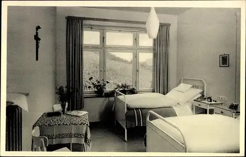 Ak Kempenich in der Eifel, Sanatorium Marienburg, Inneres, Zimmer