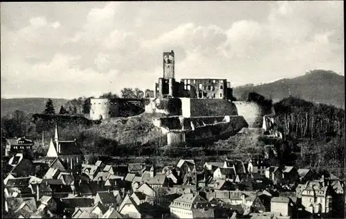Ak Königstein im Taunus, Teilansicht mit Ruine