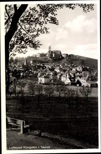 Ak Königstein im Taunus, Gesamtansicht, Burg Königstein