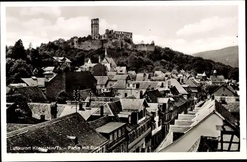 Ak Königstein im Taunus, Partie mit Burg Königstein