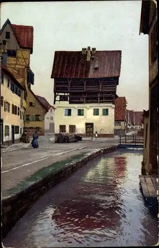 Ak Nördlingen in Schwaben, an der hinteren Gerbergasse, Nenke und Ostermaier 2798