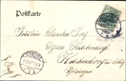 Passepartout Ak Mannheim in Baden, Wasserturm