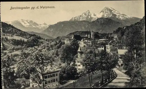 Ak Berchtesgaden in Oberbayern, Panorama, gg.d. Watzmann