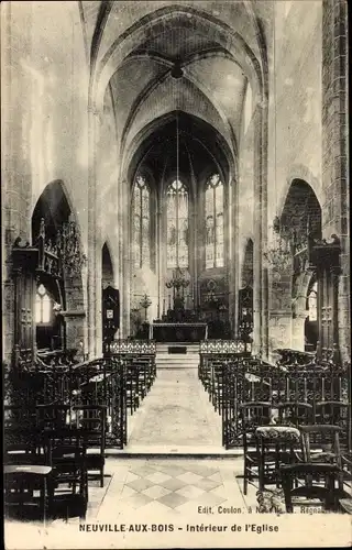 Ak Neuville-aux-Bois Loiret, Eglise, Kirche, Innenansicht